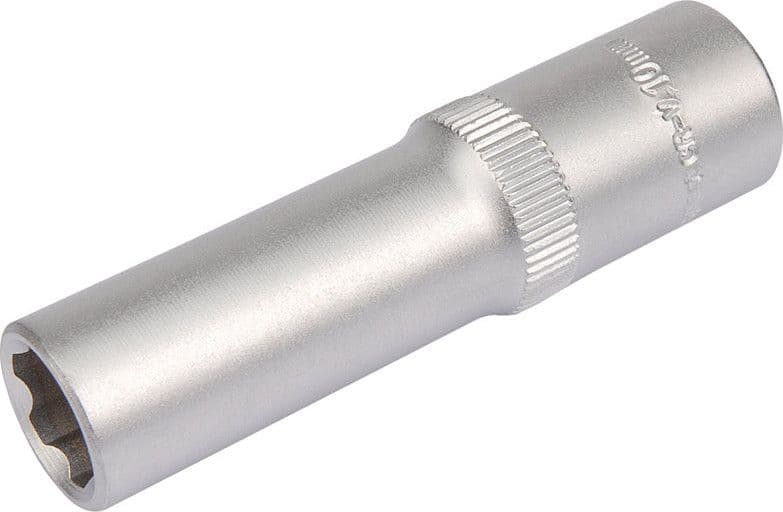 Chiave a bussola lunga innesto 3/8 6 punte 9 misure acciaio satinato Draper Draper tools