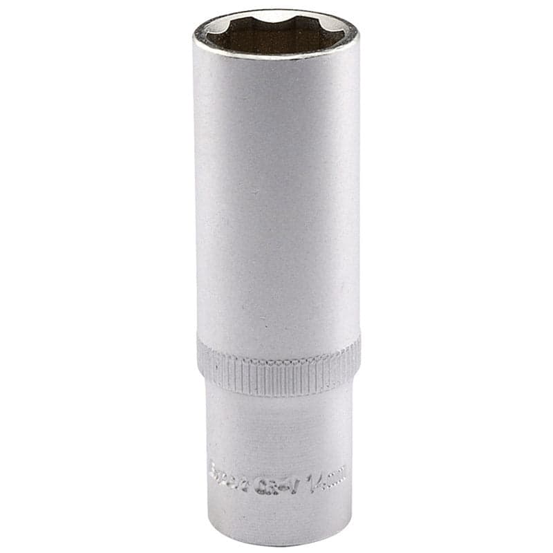 Chiave a bussola lunga innesto 3/8 6 punte 9 misure acciaio satinato Draper Draper tools