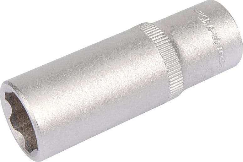 Chiave a bussola lunga innesto 3/8 6 punte 9 misure acciaio satinato Draper Draper tools