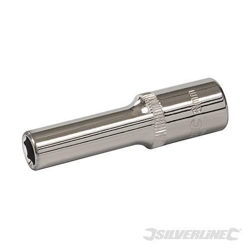 Chiave Esagonale Metrica 3/8" Inserto a Bussola a 6 Punte in Acciaio Silverline Silverline