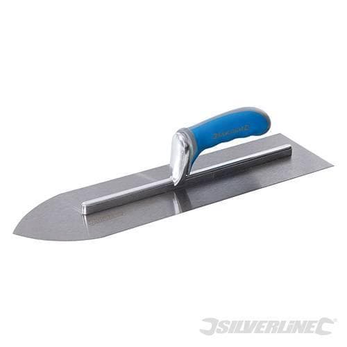 Cazzuola spatola per pavimentazione con manico in acciaio 400mm Silverline