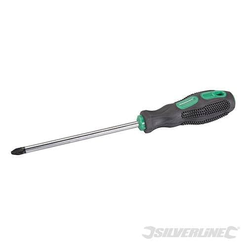 Cacciavite Silverline stella PZ2 x 100 mm punta croce in acciaio cromo - 2
