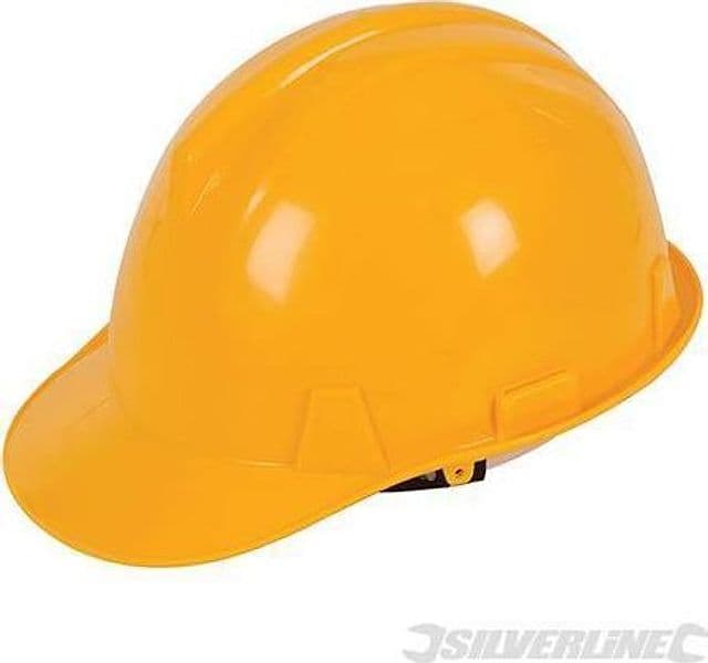 Cappello elmetto sicurezza lavoro regolabile per cantieri vari colori Silverline Silverline