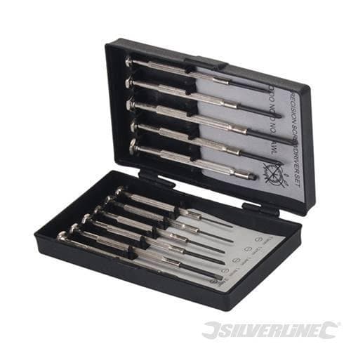 Cacciaviti di precisione Silverline per gioiellieria set 11 pz in acciaio