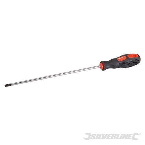 Cacciavite fisso Silverline 5 x 200 mm punta piatta in acciaio cromo