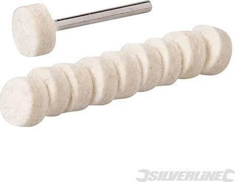 11 Dischi in feltro per lucidatura per utensile multifunzione Silverline Silverline