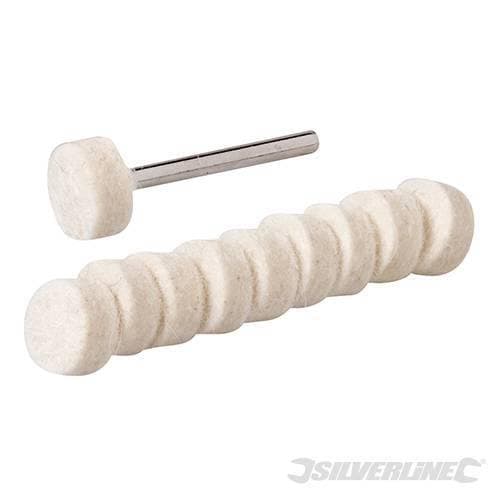 11 Dischi in feltro per lucidatura per utensile multifunzione Silverline