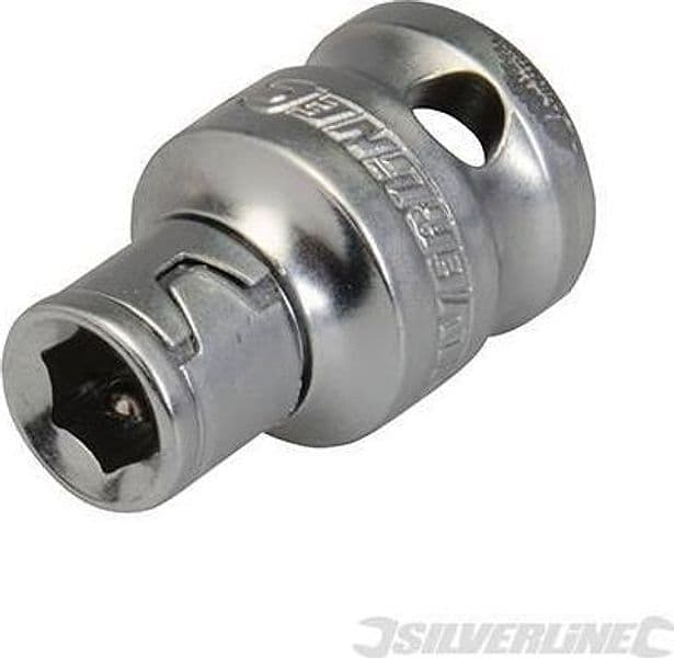 Adattatore porta inserti punte cacciaviti 1/4" per punte 25mm in acciaio cromo Silverline
