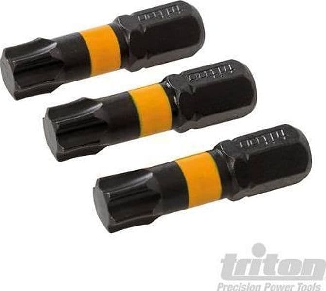 3 pz Punte inserti S2 ad impatto a taglio per cacciavite avvitatori in acciaio Triton