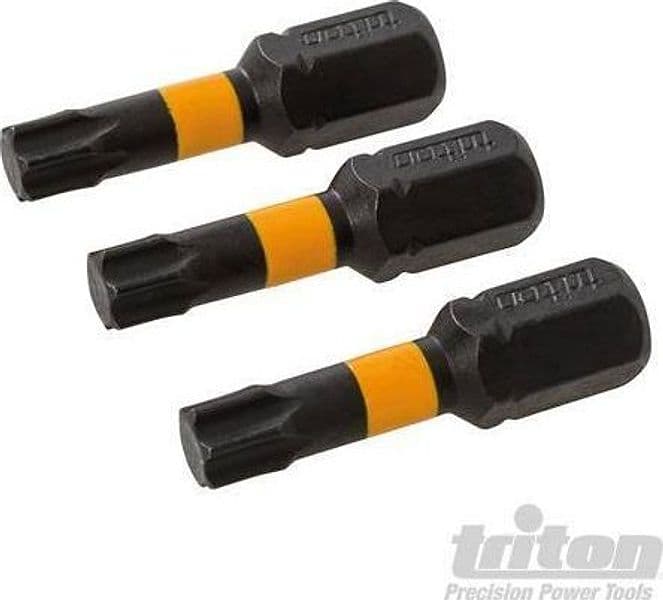 3 pz Punte inserti S2 ad impatto a taglio per cacciavite avvitatori in acciaio Triton