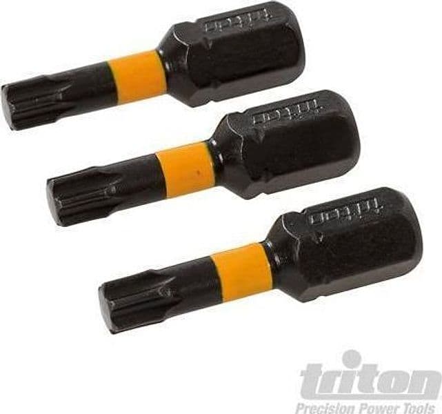 3 pz Punte inserti S2 ad impatto a taglio per cacciavite avvitatori in acciaio Triton