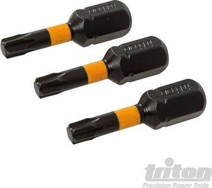 3 pz Punte inserti S2 ad impatto a taglio per cacciavite avvitatori in acciaio Triton