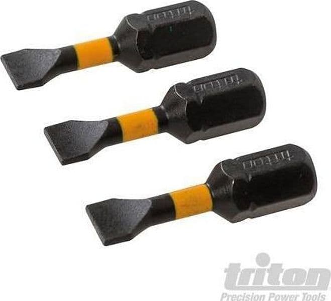 3 pz Punte inserti S2 ad impatto a taglio per cacciavite avvitatori in acciaio Triton