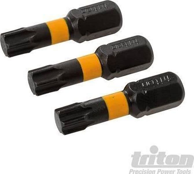 3 pz Punte inserti S2 ad impatto a taglio per cacciavite avvitatori in acciaio Triton