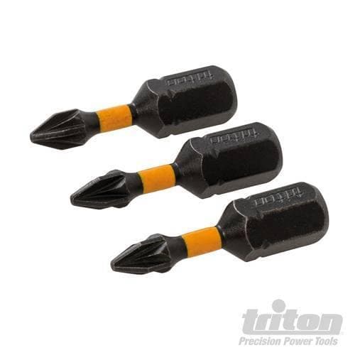 3 pz Punte inserti S2 ad impatto a taglio per cacciavite avvitatori in acciaio Triton
