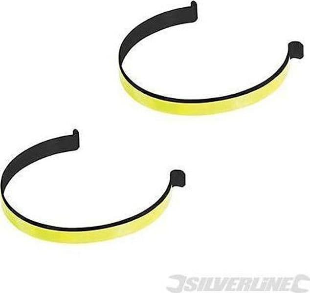 2 Clip riflettenti da ciclismo biciclette per pantaloni pratiche Silverline Silverline