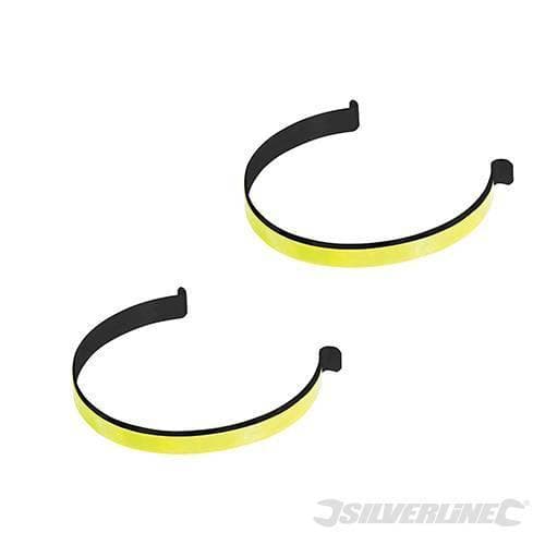 2 Clip riflettenti da ciclismo biciclette per pantaloni pratiche Silverline