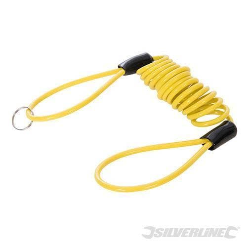 Bloccadisco moto con filo a molla  antifurto allarme lucchetto 1100 x 4 mm Silverline