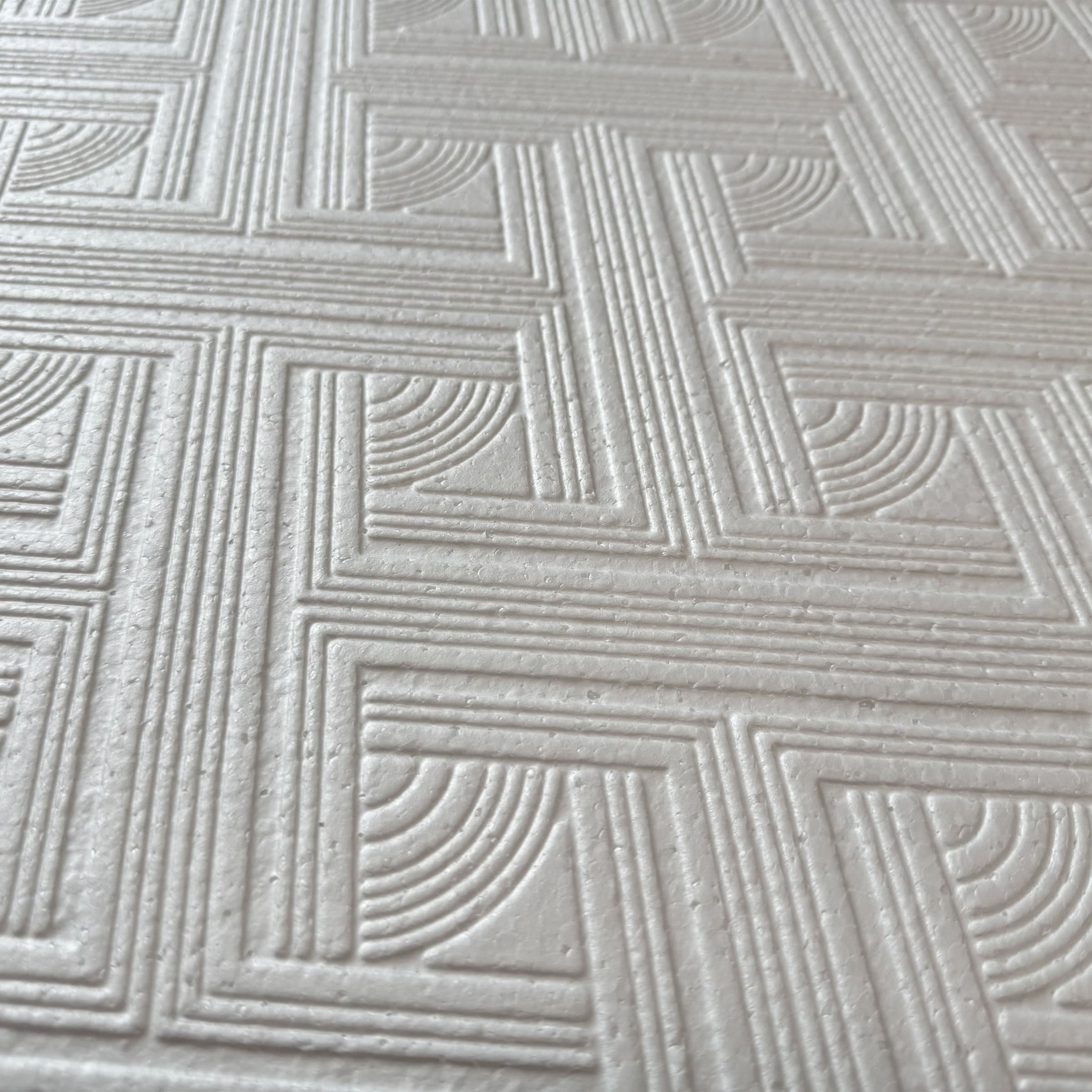 10 o 20mq (40 oppure 80 pezzi) di pannello decorativo a soffitto in polistirene compatto 50x50cm (spess. 1cm) ELVAS Eternal Parquet