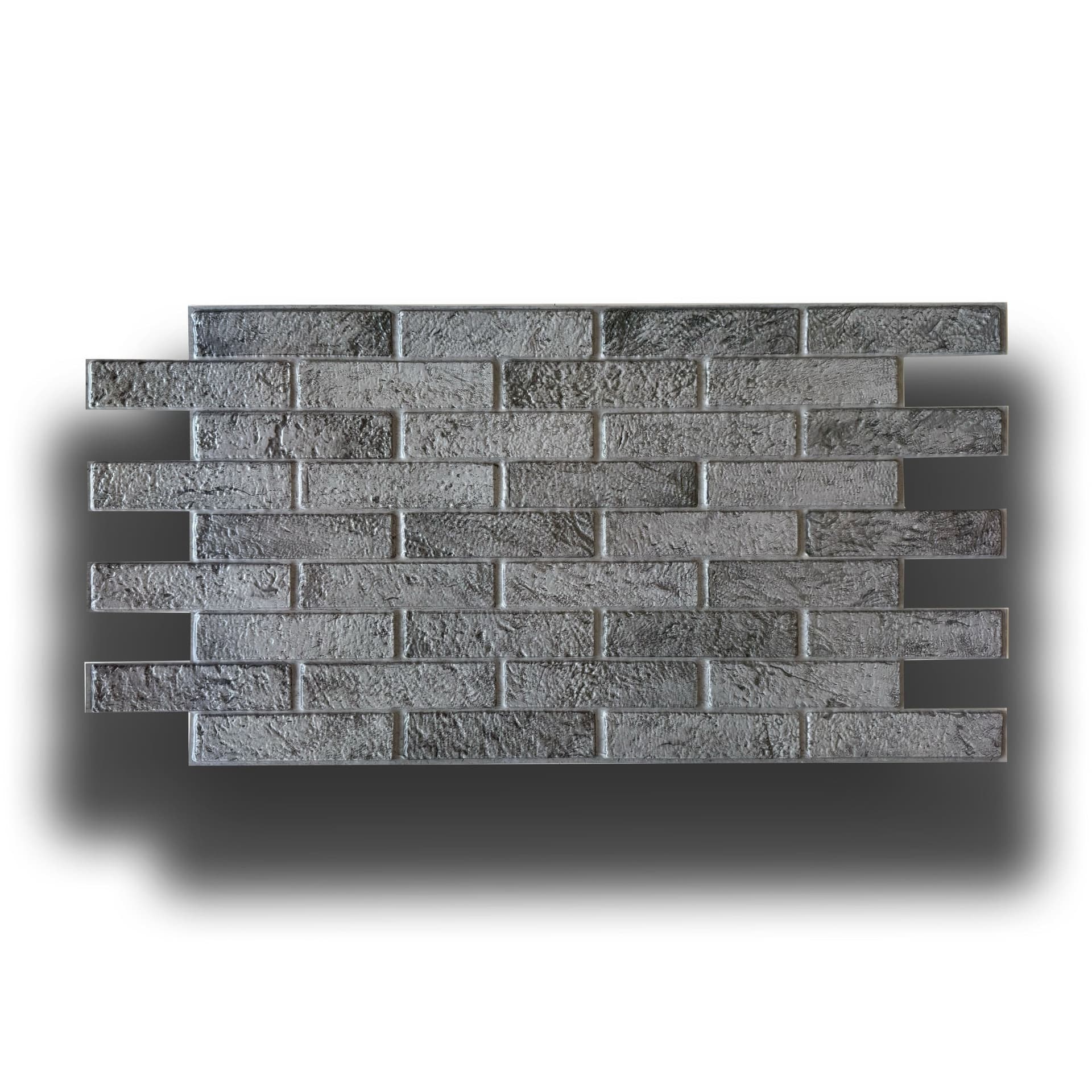 pacchi da 10 o 20 Pannelli 3D Rivestimento a parete in PVC effetto MATTONI GRIGI USURATI 96x48cm Realistici, isolanti - Eternal Parquet