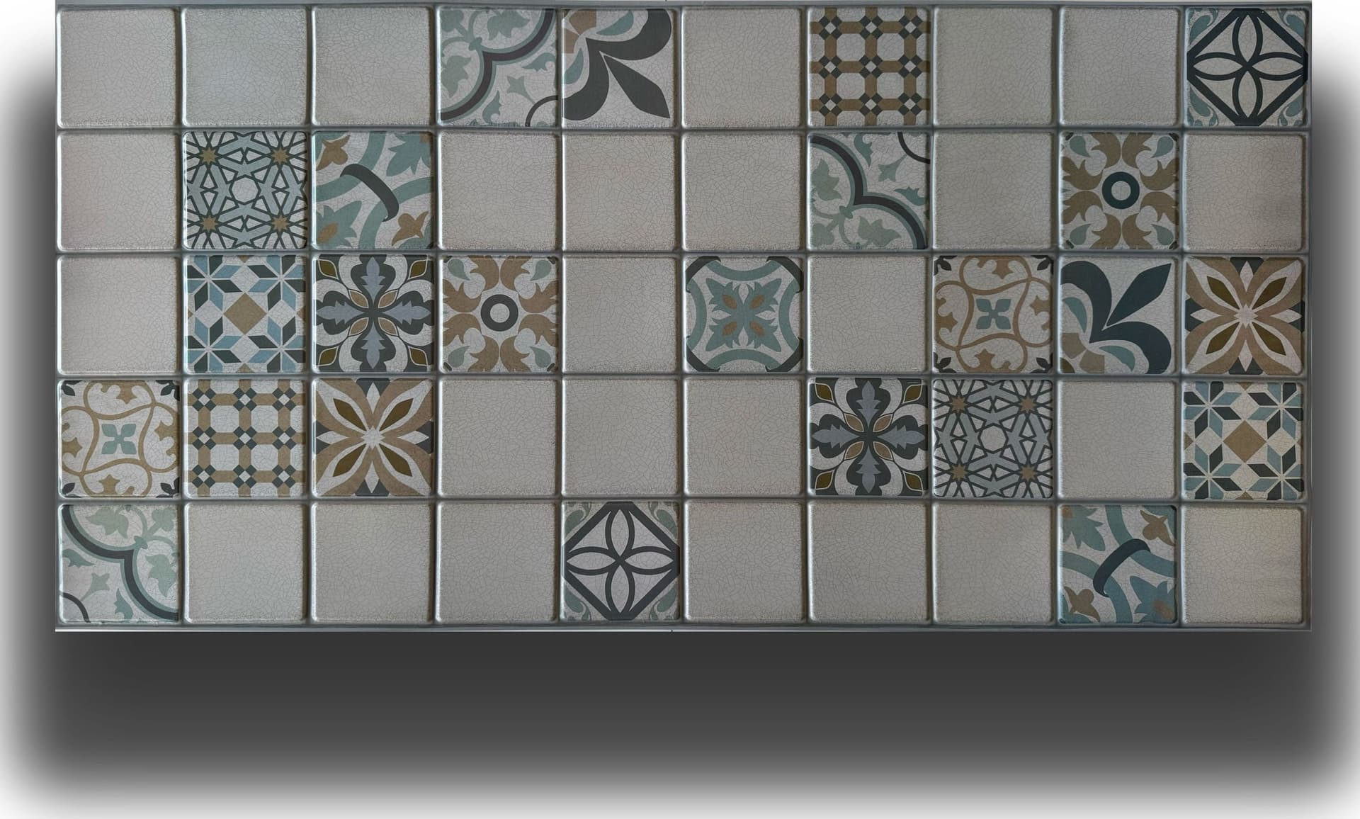 Pannelli 3D Rivestimento a parete in PVC effetto CEMENTINE 96x48cm Realistici, isolanti, idrorepellenti. - Eternal Parquet