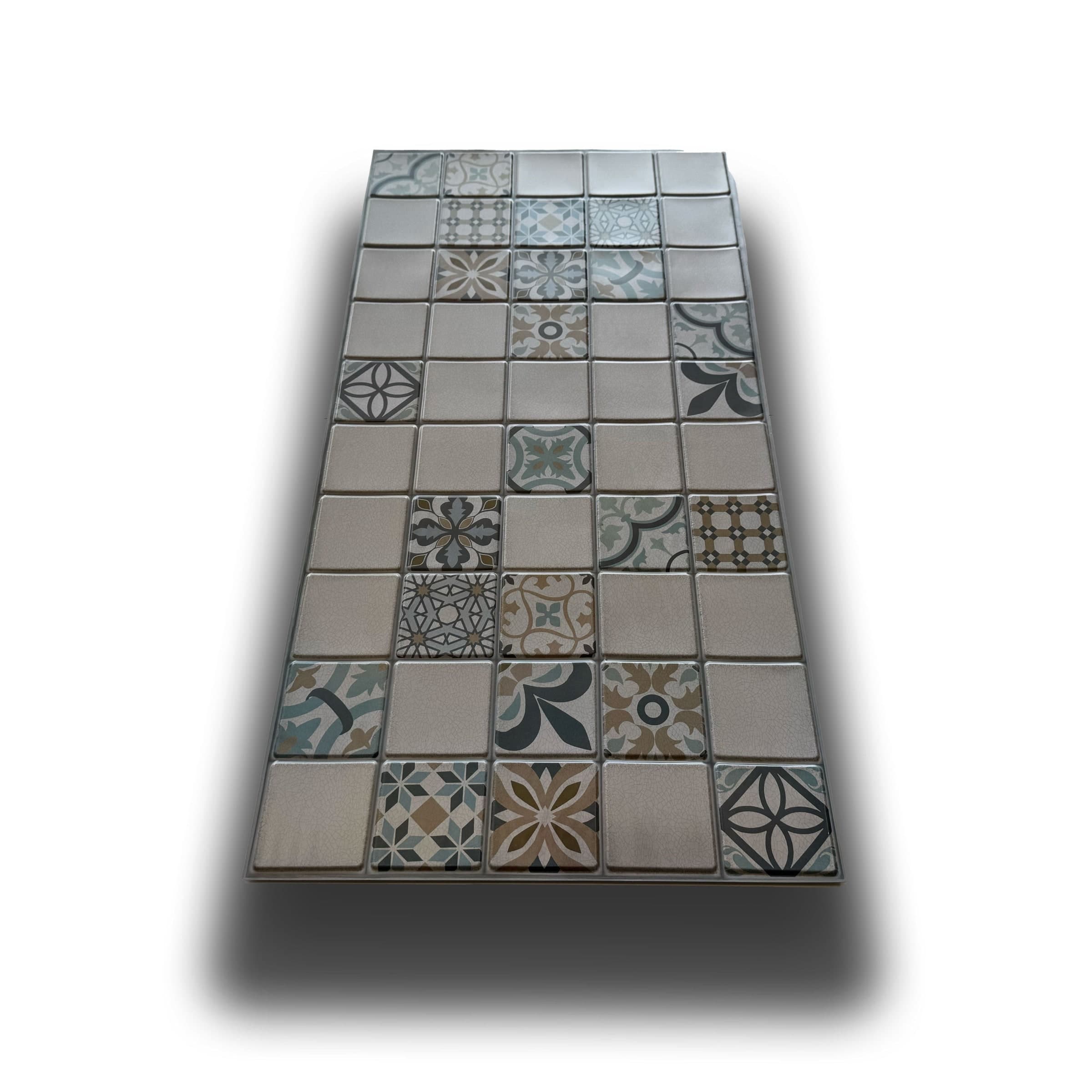 Pannelli 3D Rivestimento a parete in PVC effetto CEMENTINE 96x48cm Realistici, isolanti, idrorepellenti. - Eternal Parquet