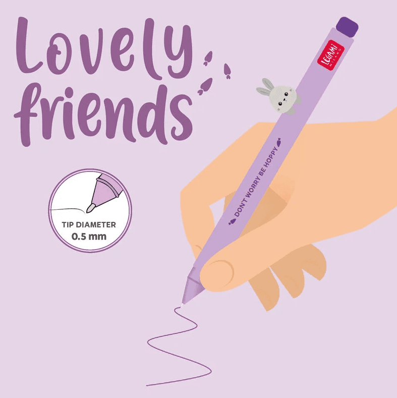Legami - Penna Gel con Bunny decorativo della famiglia Lovely Friends (CPP0009) - 4