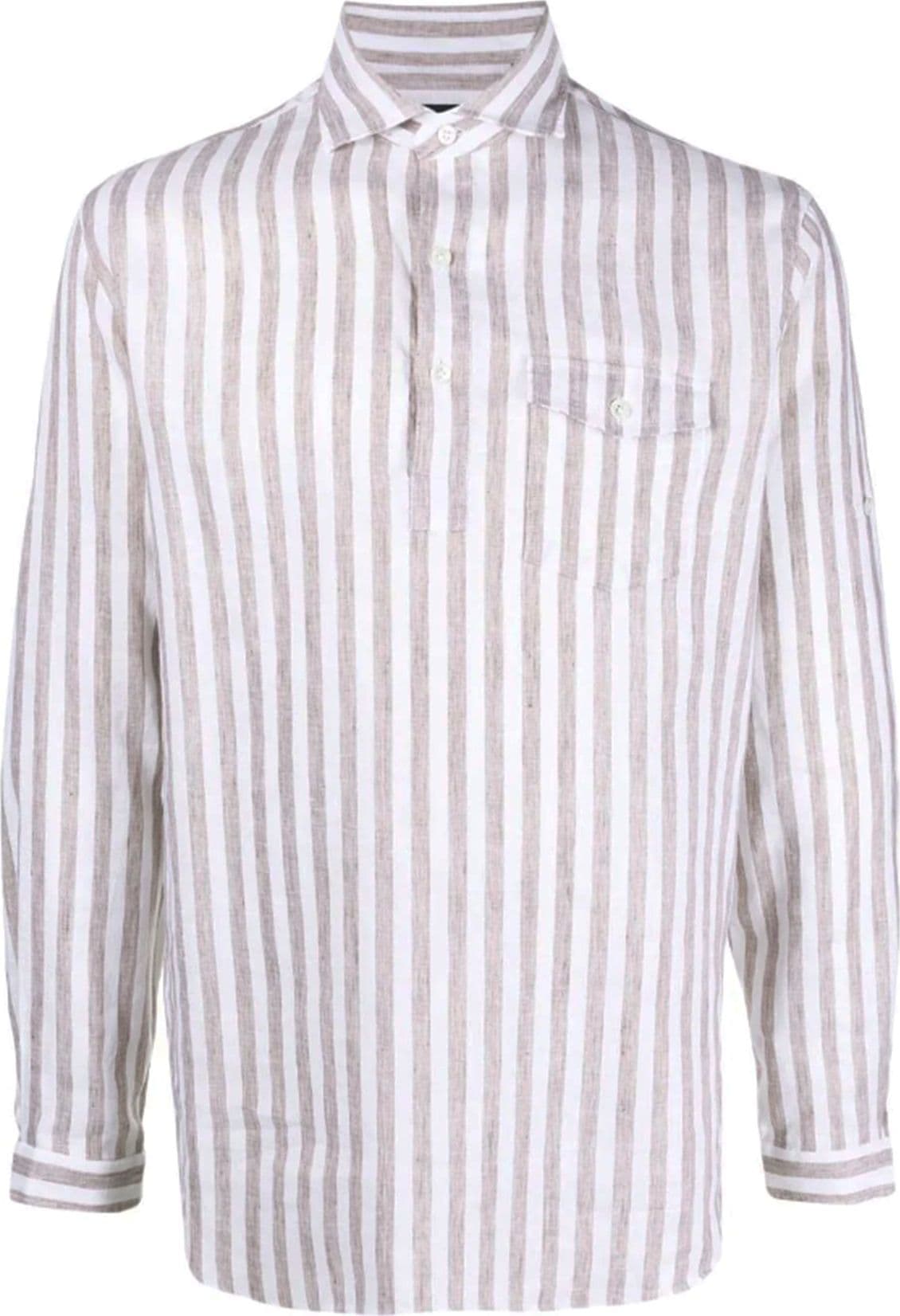 Lardini  Camicie White/brown – Bianco Chiari e Naturali