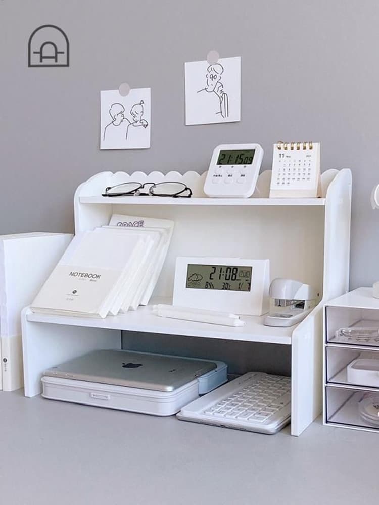 ESPOSITORE DA TAVOLO IN LEGNO SCAFFALE MULTISTRATO PER COSMETICI ORGANIZZATORE - 11
