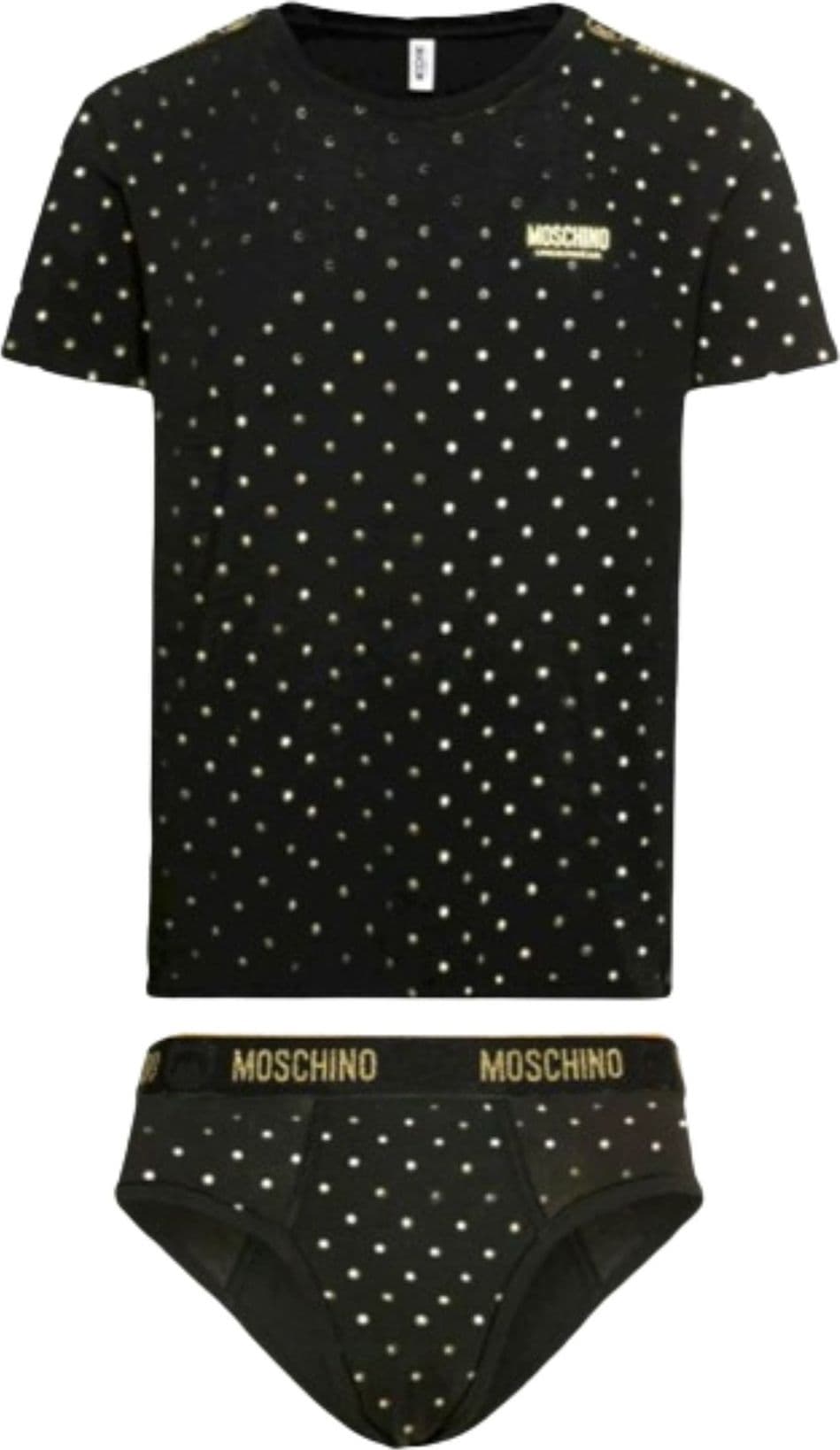 moschino  T-SHIRT E SLIP MOSCHINO UNDERWEAR – NERO