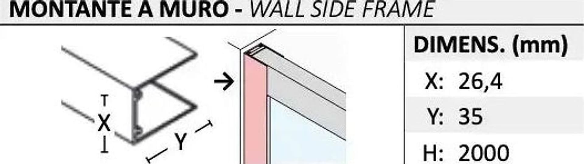 Box Doccia H200 Scorrevole Anticalcare Cristallo Fasciato 8mm - 5