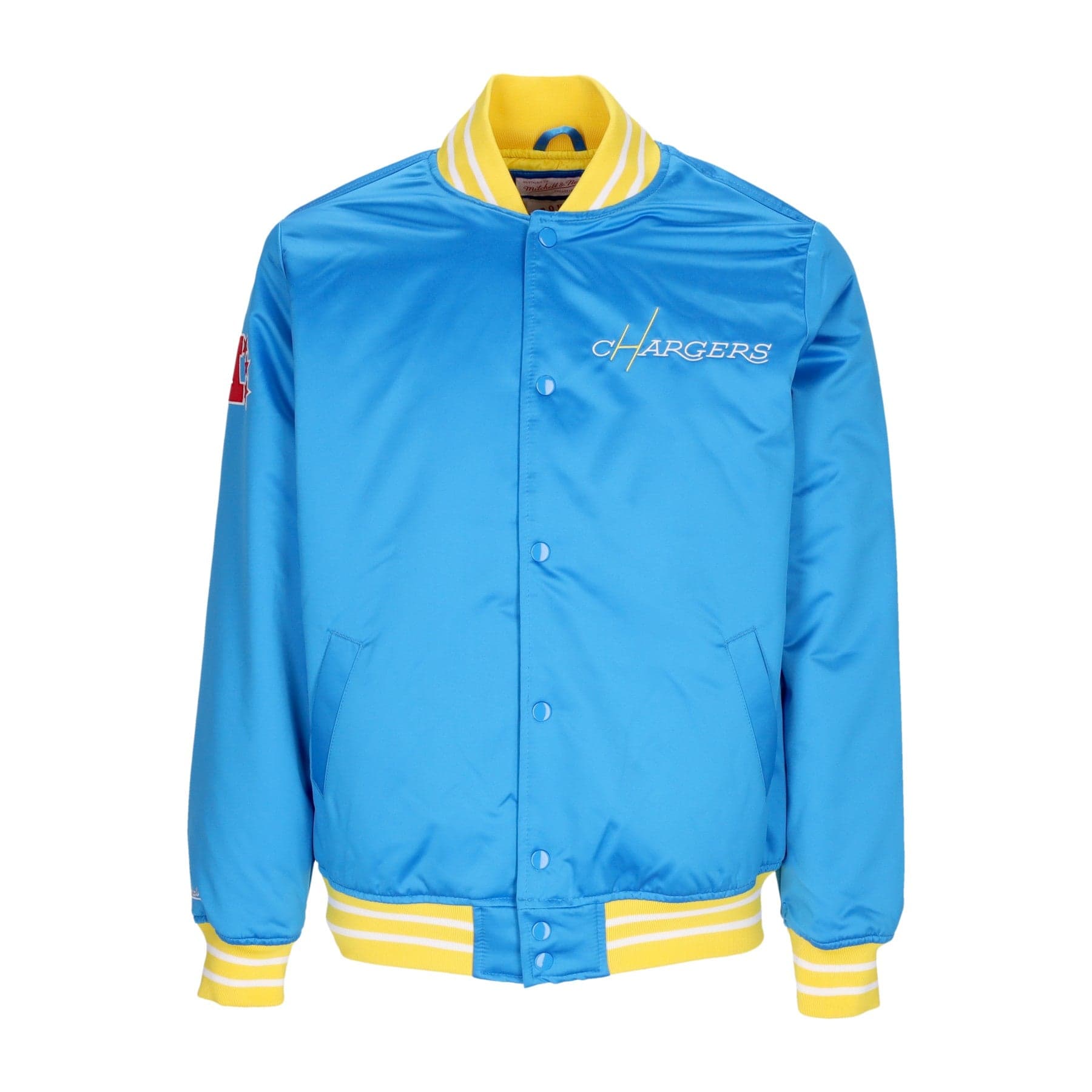 MITCHELL &amp; NESS Giubbotto Bomber Uomo Nfl Heavyweight Satin Jacket Loscha Original Team Colors - 5