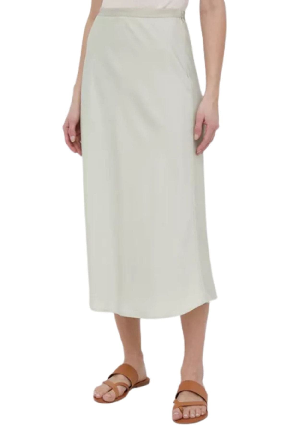 calvin klein  GONNA RECYCLED CDC BIAS CUT MIDI SKIRT – VERDE
