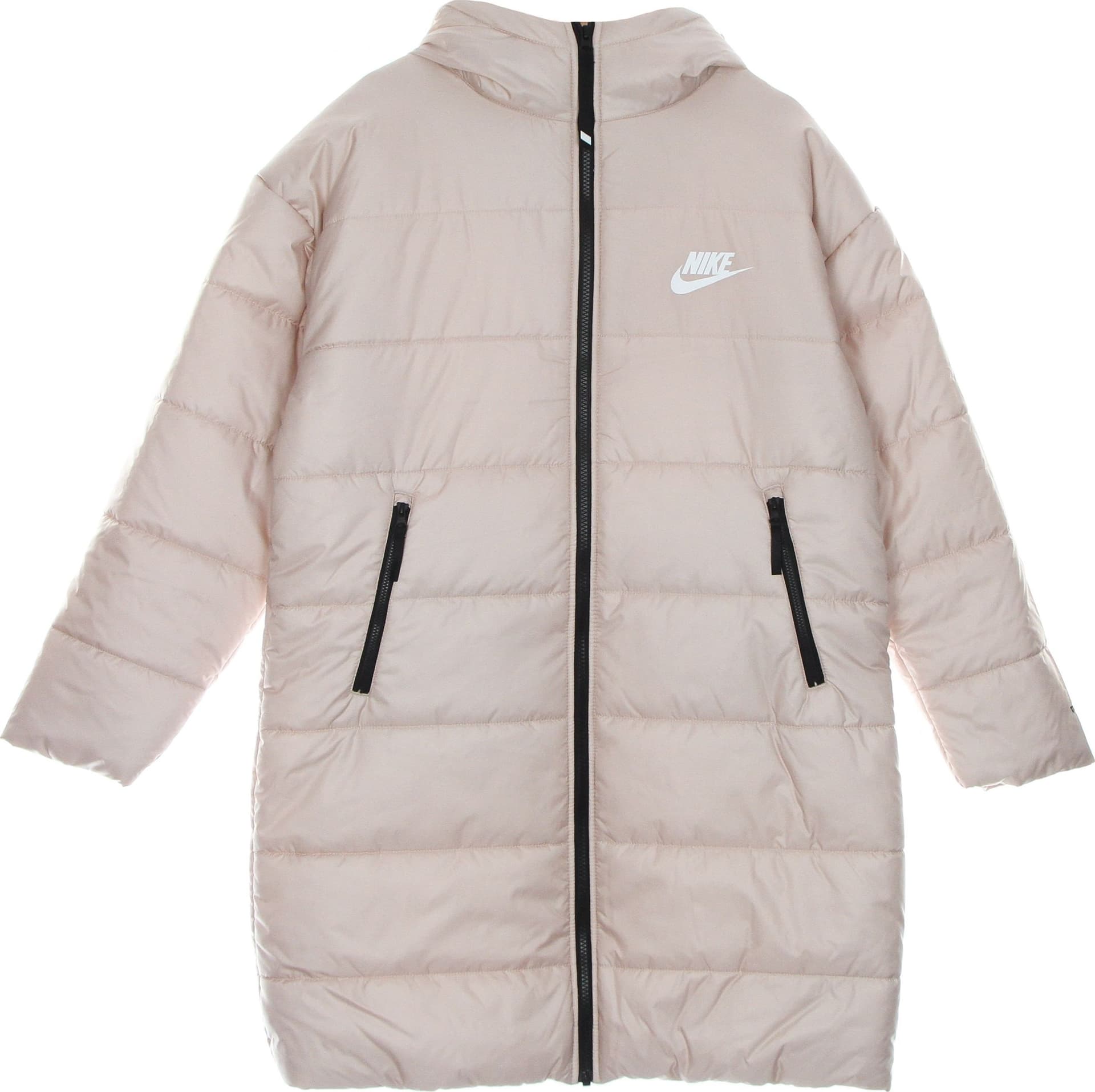 Nike Piumino Lungo Donna W Therma Fit Repel Classic Hooded Parka Pink Oxford/black/white