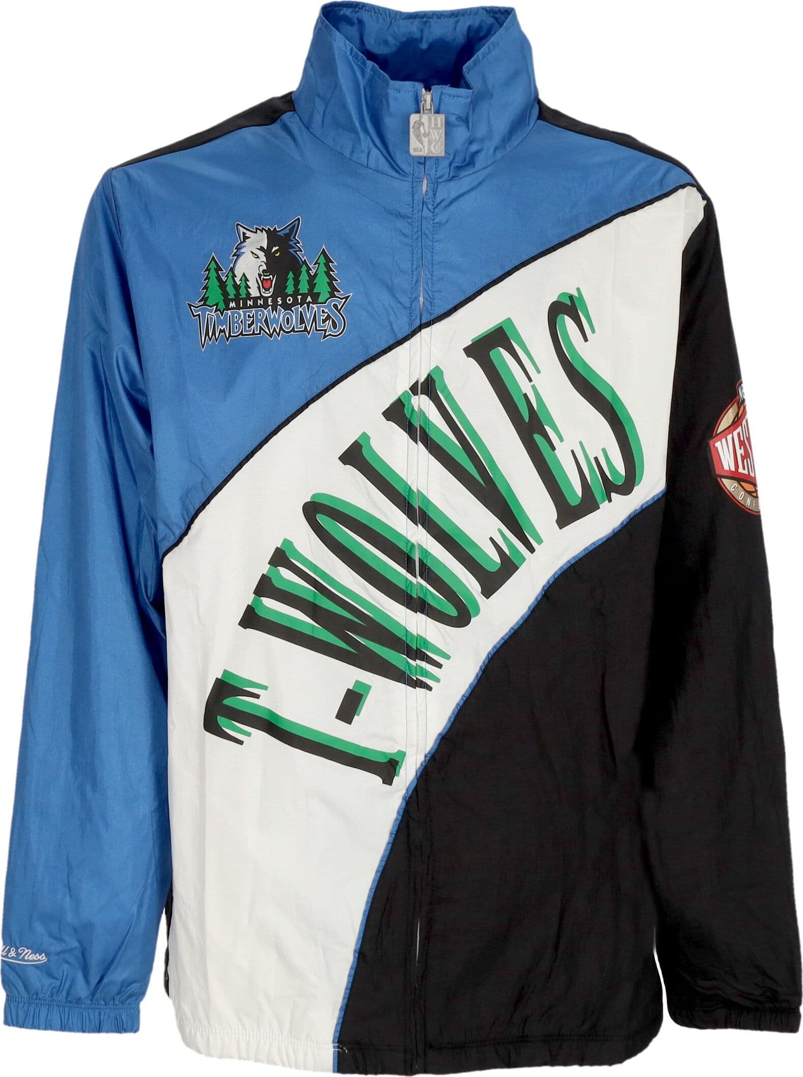 MITCHELL &amp; NESS Giacca a Vento Uomo Nba Arched Retro Lined Windbreaker Mintim Multi/white - 4
