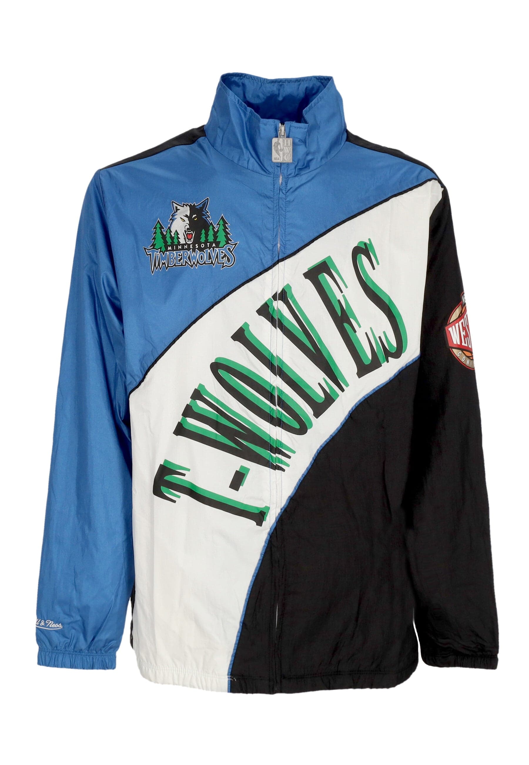 MITCHELL &amp; NESS Giacca a Vento Uomo Nba Arched Retro Lined Windbreaker Mintim Multi/white - 4