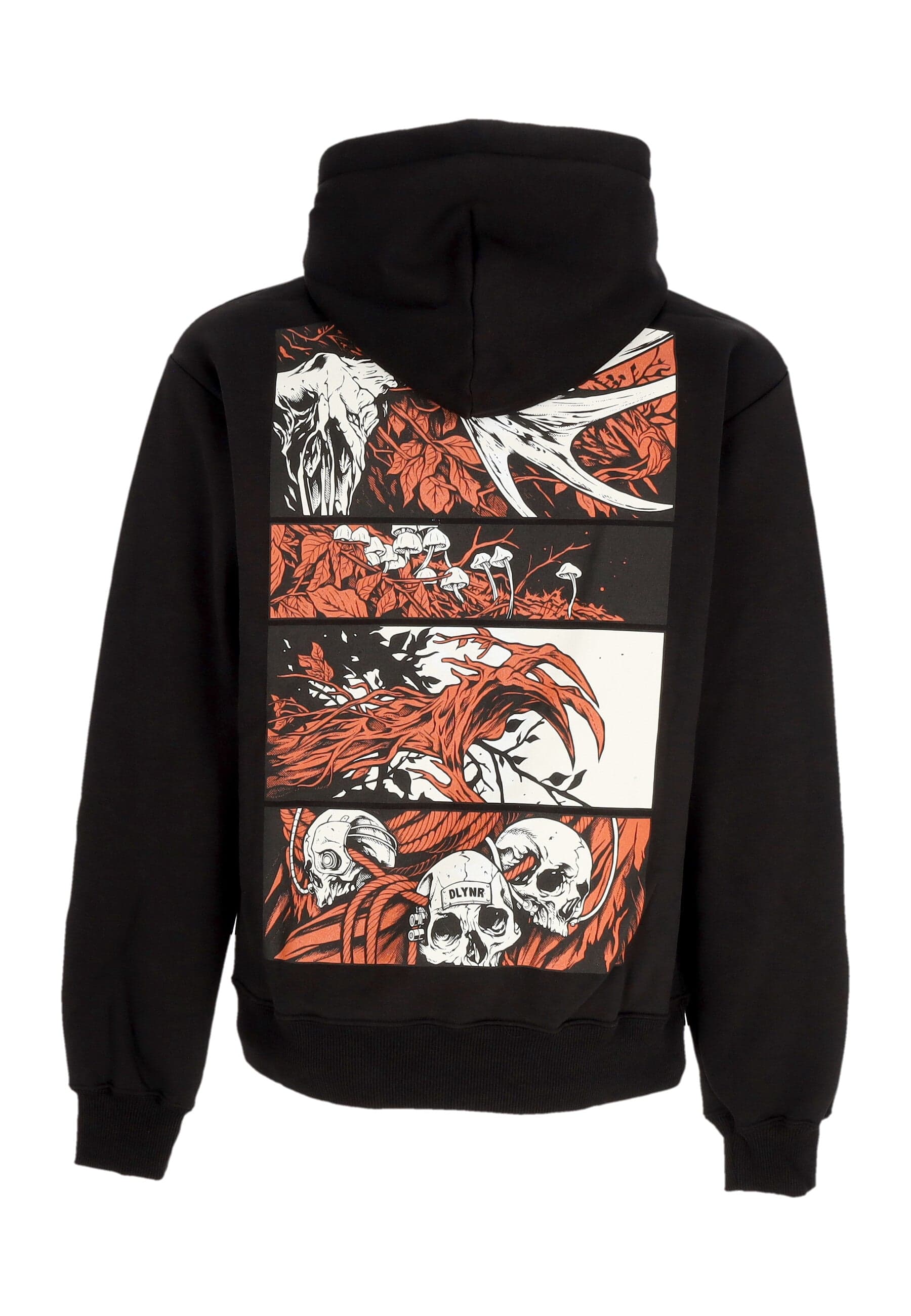 DOLLY NOIRE Felpa Cappuccio Uomo Leshen Comic Hoodie Black - 4