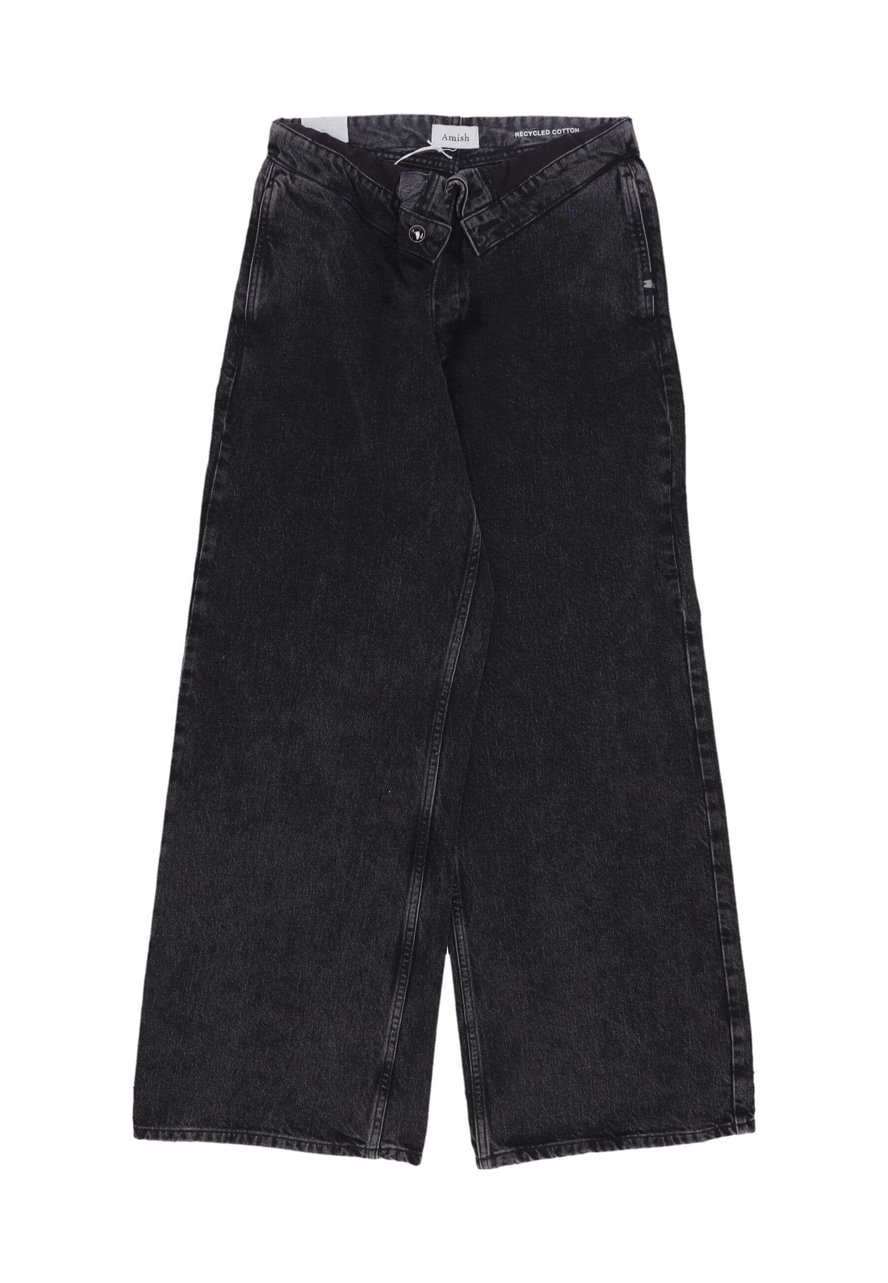 AMISH Jeans Donna Roll Up Denim Black - 5