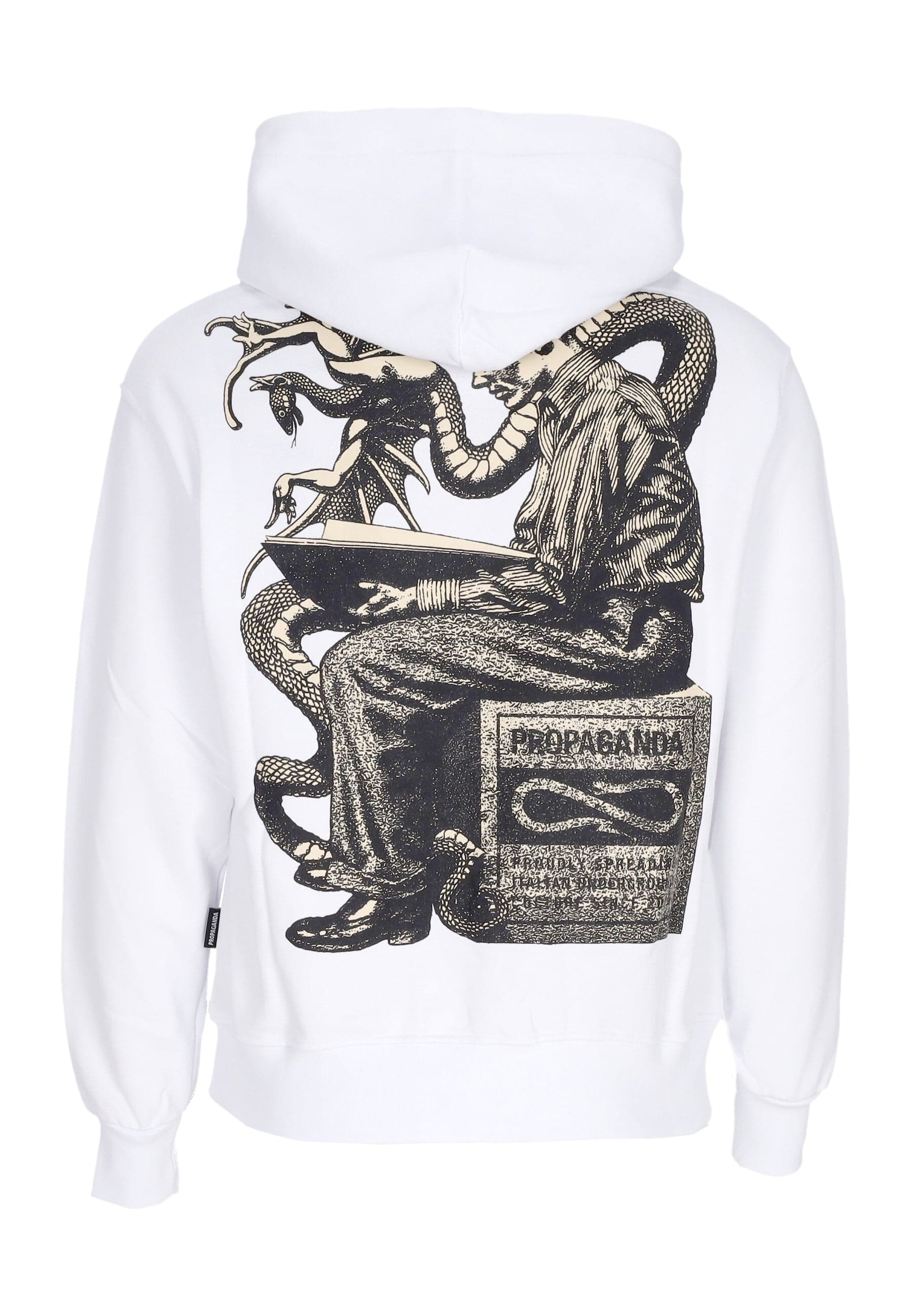 PROPAGANDA Felpa Cappuccio Uomo Dream Hoodie White - 3