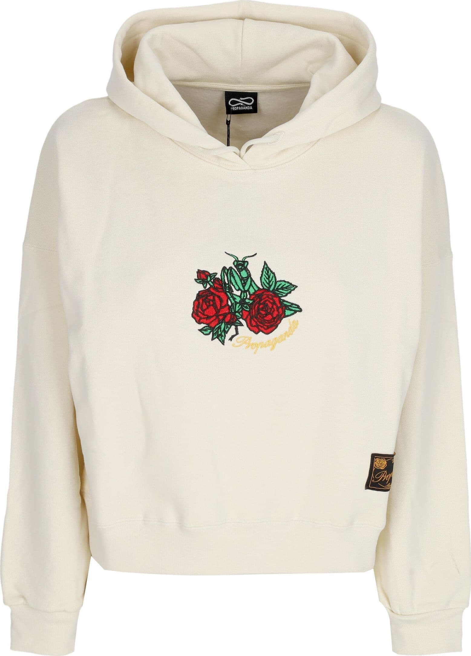 PROPAGANDA Felpa Cappuccio Corta Donna W Mantis Croptop Hoodie Bone