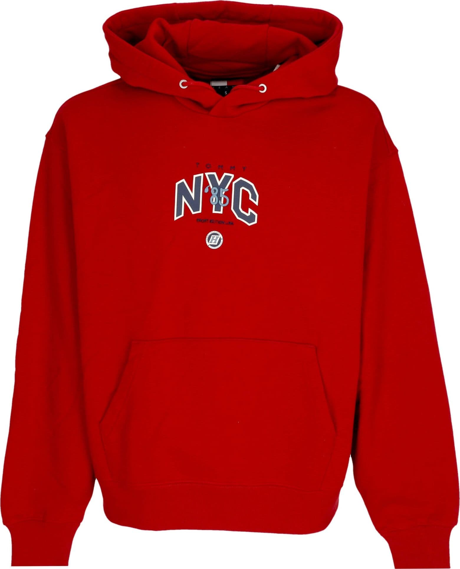 Tommy Hilfiger Felpa Cappuccio Uomo Game Day Logo Hoodie Arizona Red