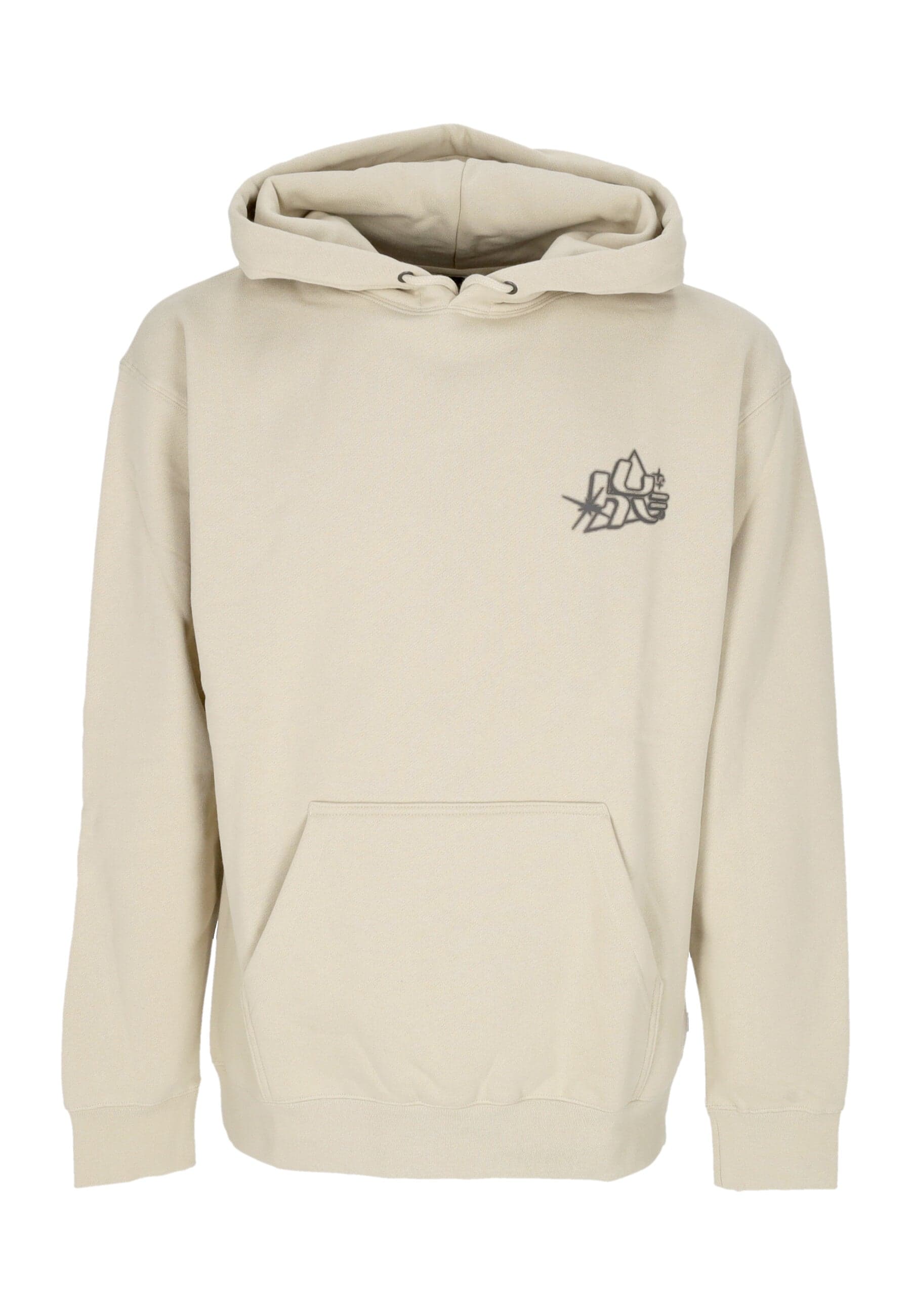 HUF Felpa Cappuccio Uomo Glow Po Hoodie Stone - 4