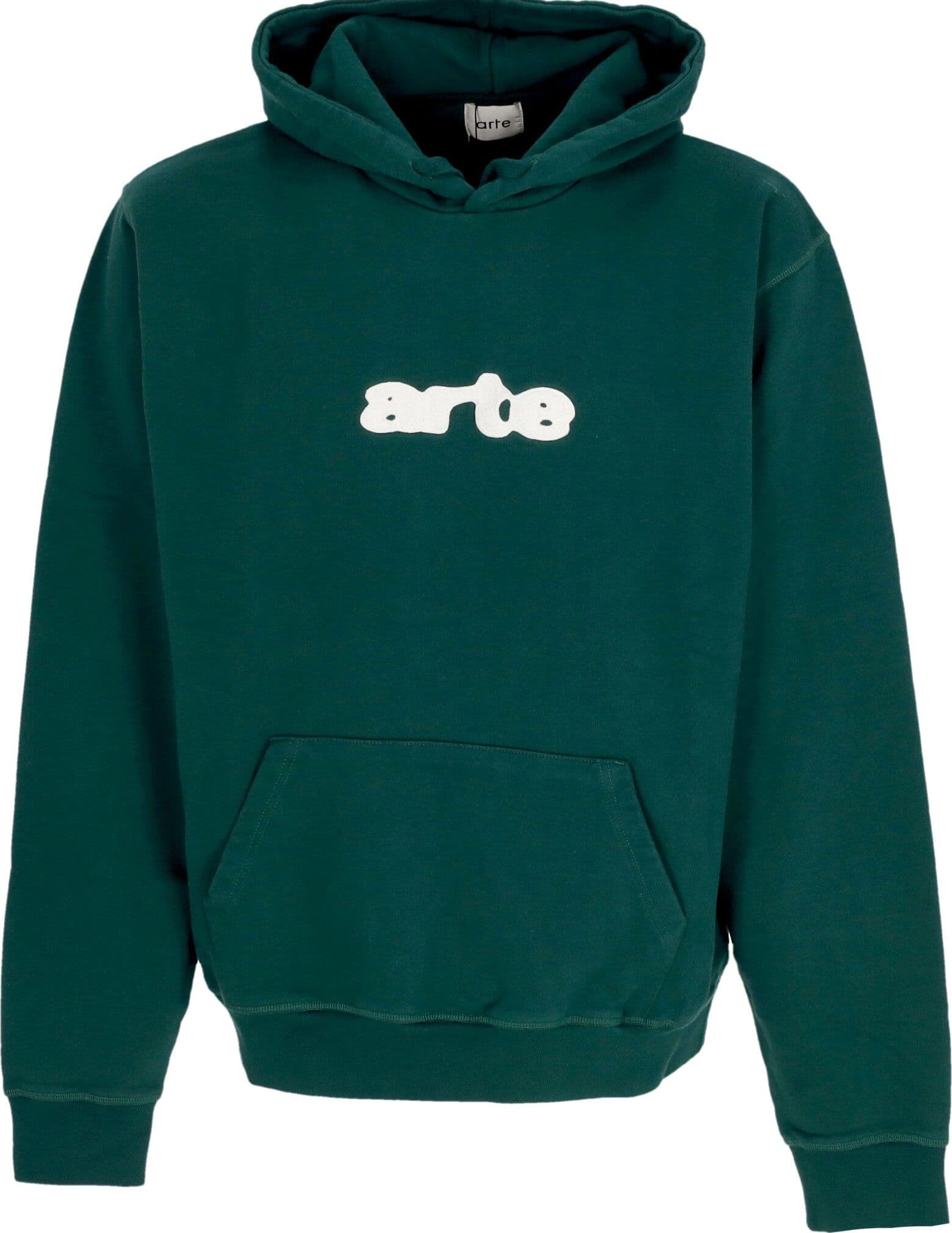 ARTE Felpa Leggera Cappuccio Uomo Embroidery Logo Hoodie Green - 3