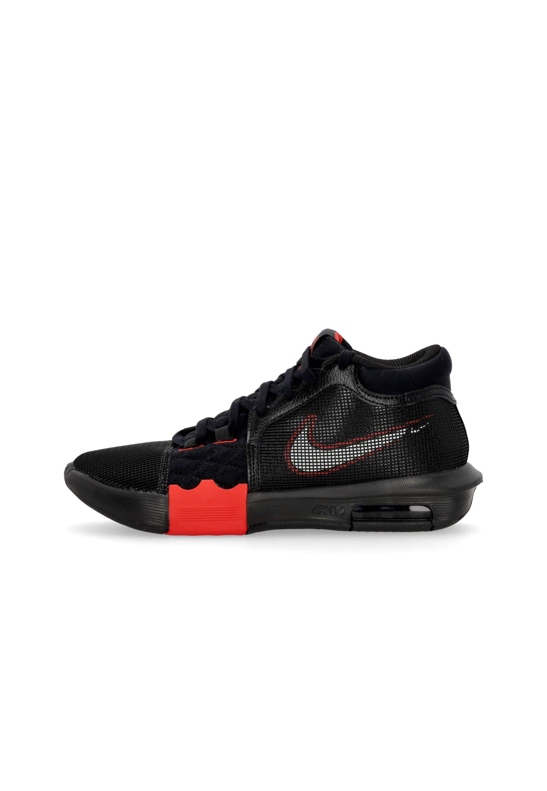 NIKE NBA Scarpa Basket Uomo Lebron Witness Viii Black/white/university Red - 7