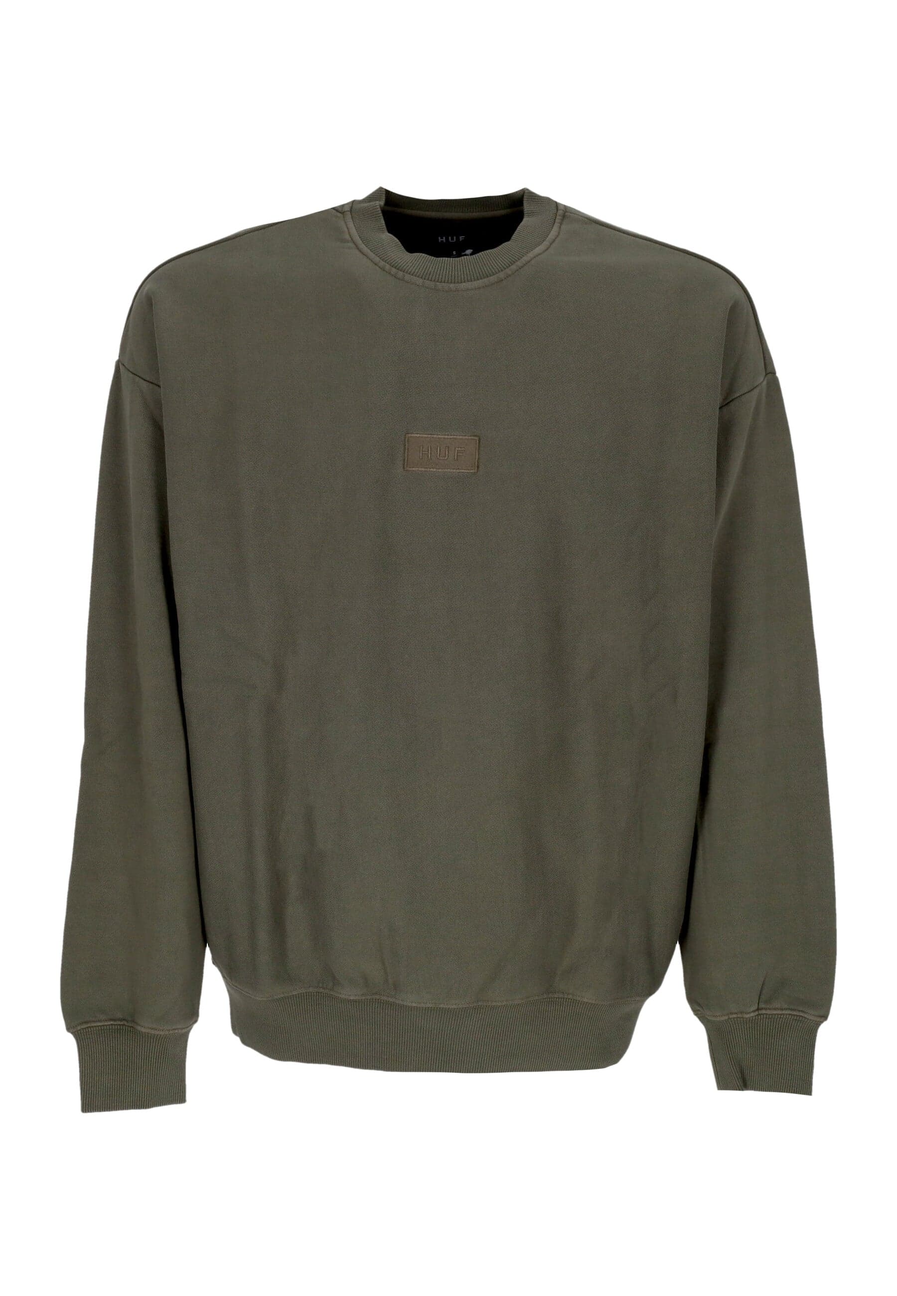HUF Felpa Girocollo Uomo Mason Crewneck Fleece Hunter Green - 3