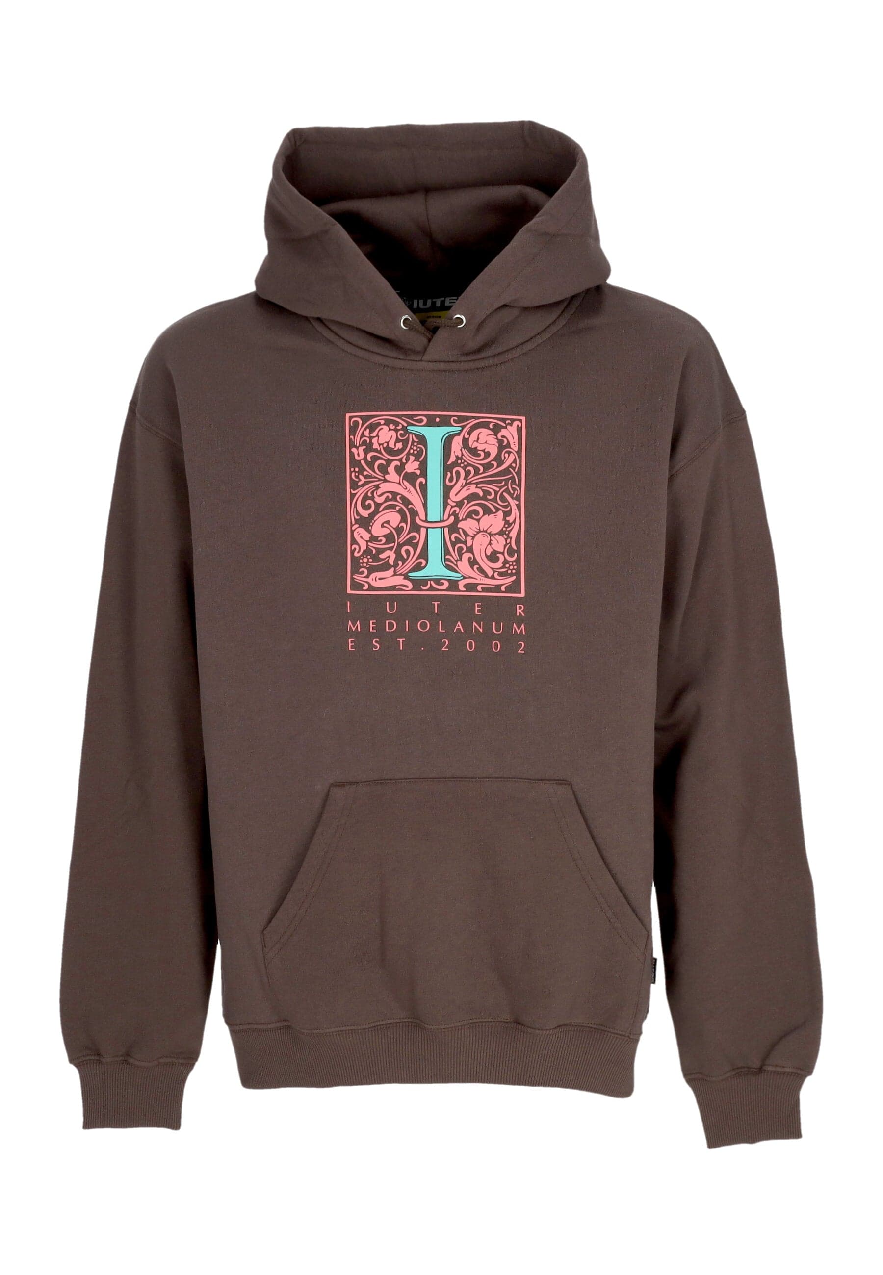 IUTER Felpa Cappuccio Uomo Mediolanum Hoodie Brown - 2