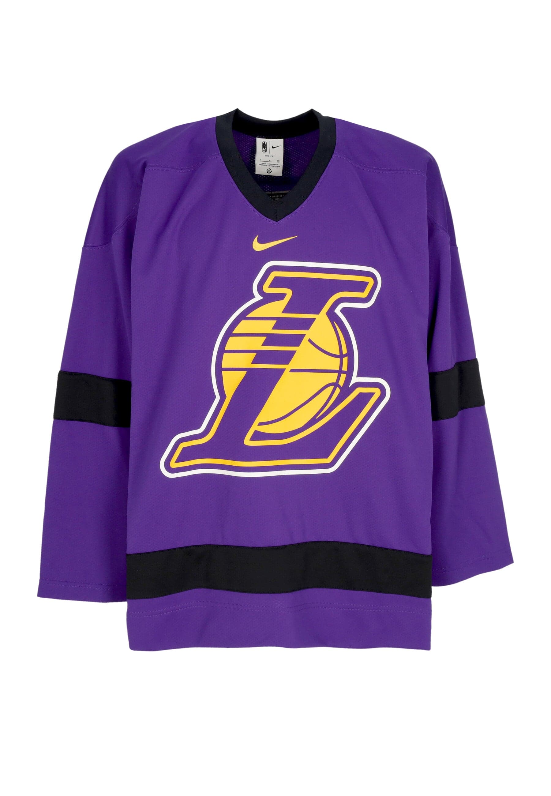 NIKE NBA Casacca Uomo Nba Courtside Hockey Jersey Loslak Field Purple/black/amarillo - 4