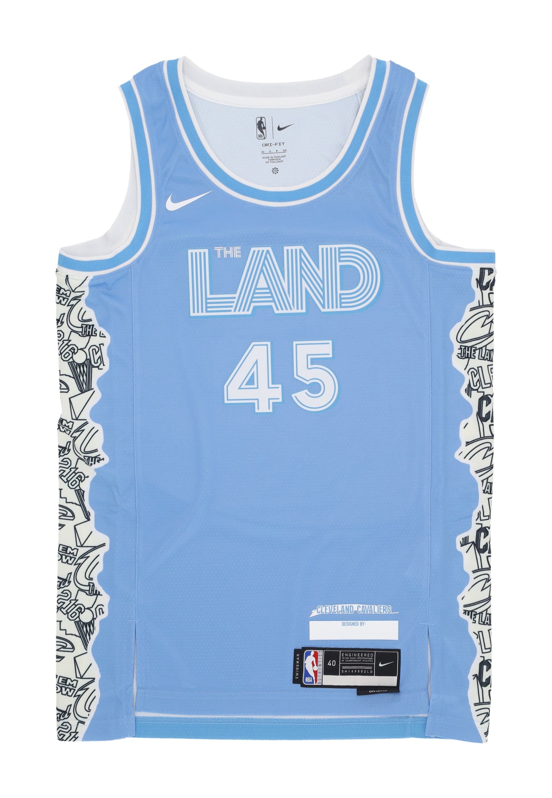 NIKE NBA Canotta Basket Uomo Nba Dri Fit Swingman Jersey No 45 Donovan Mitchell Clecav Valor Blue - 5