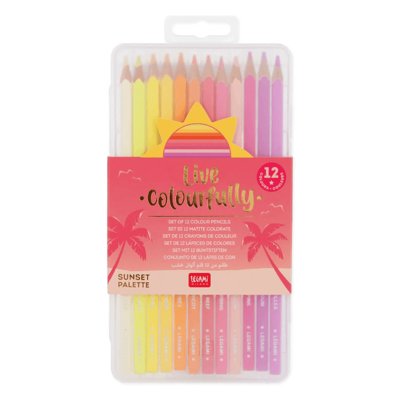 Legami - Set di 12 Matite Colorate Sunset Palette (EV0001) - 4