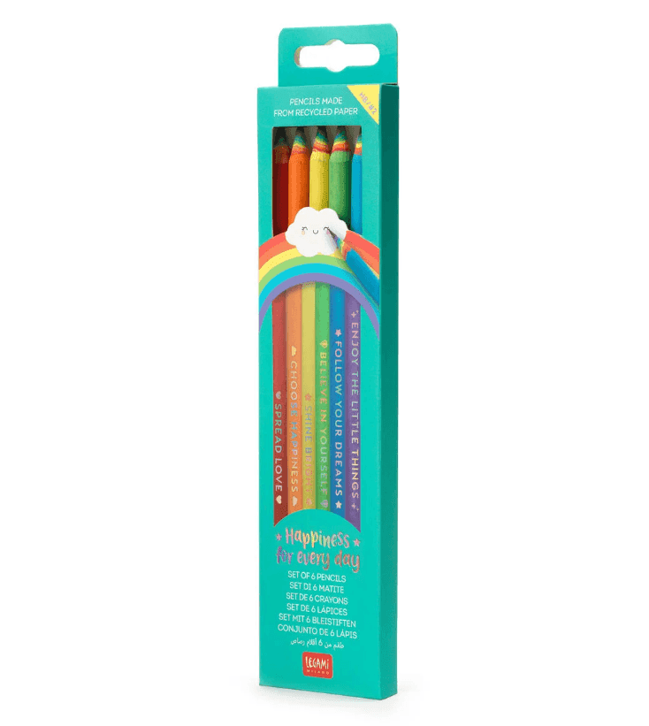 Legami - Set di 6 Matite HB in Carta Riciclata Multicolore (RPS0001)
